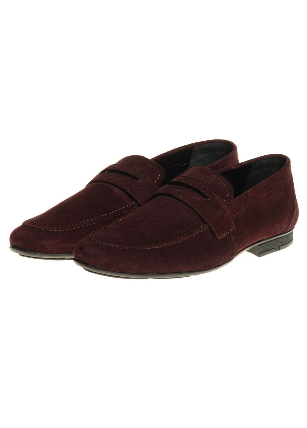 Красные классические туфли лоферы мужские бренда 9400689_(232) Mida без шнурков