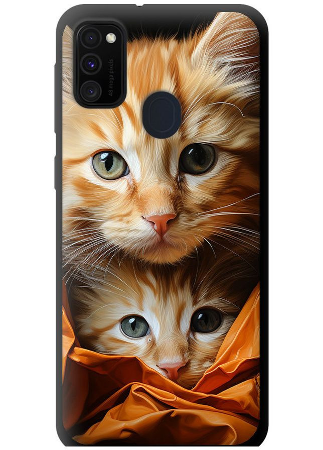 TPU чорний чохол 'Котики 2' для Endorphone Samsung Galaxy M21 M215F (267239196)