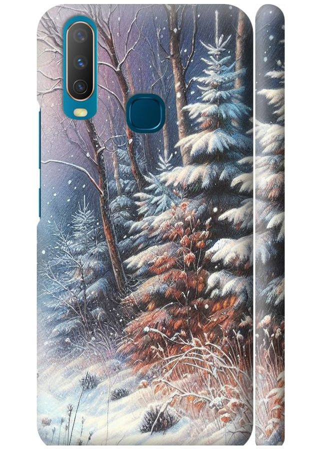 3D пластиковый матовый чехол 'Зимний пейзаж' для Endorphone Vivo Y17 (275463315)