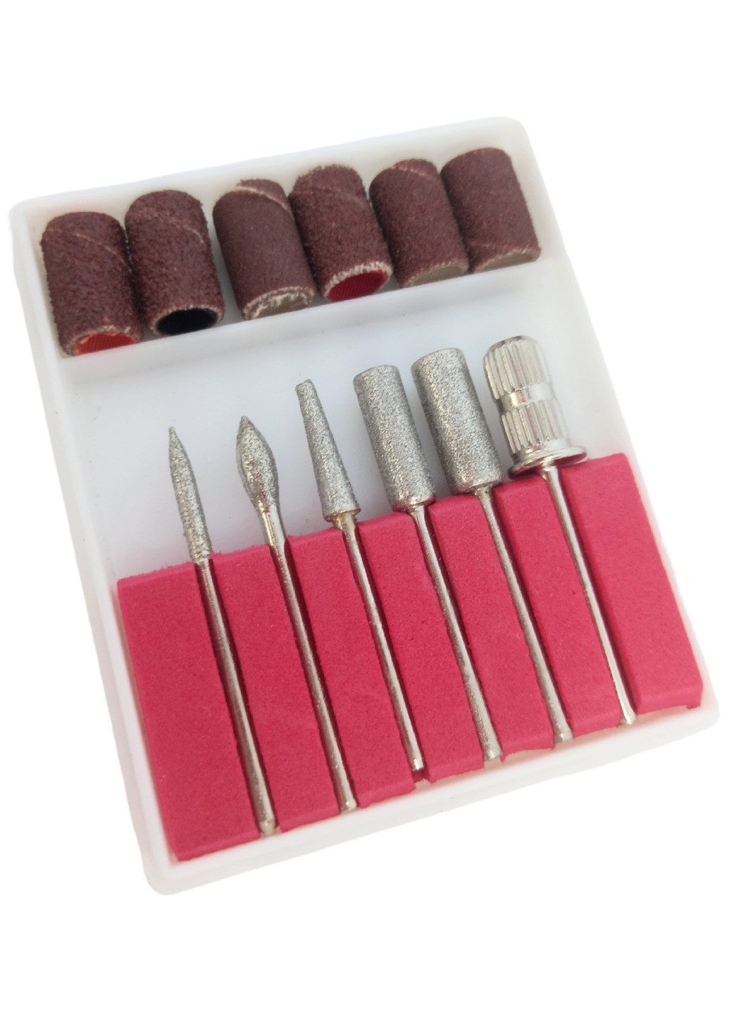 Фрезер для манікюру та педикюру із шістьма насадками та наждачним папером для нігтів набір для манікюру No Brand (260661262)