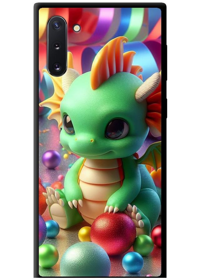 TPU чорний чохол 'Веселий дракончик' для Endorphone Samsung Galaxy Note 10 (275458751)