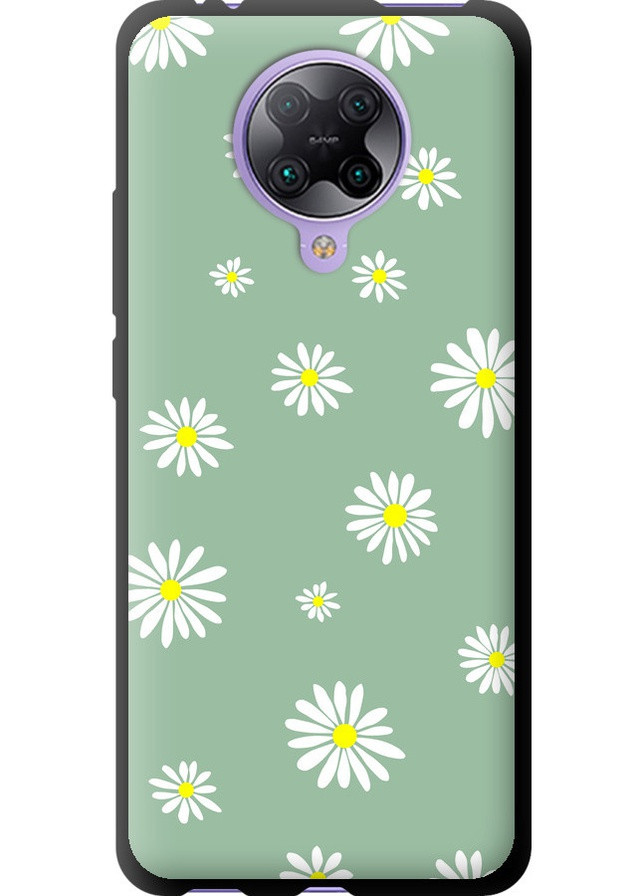 TPU черный чехол 'Ромашки v4' для Endorphone Xiaomi Redmi K30 Pro (258091345)