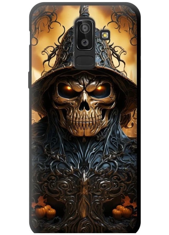 TPU черный чехол 'Череп 2' для Endorphone Samsung Galaxy J8 2018 (266808663)