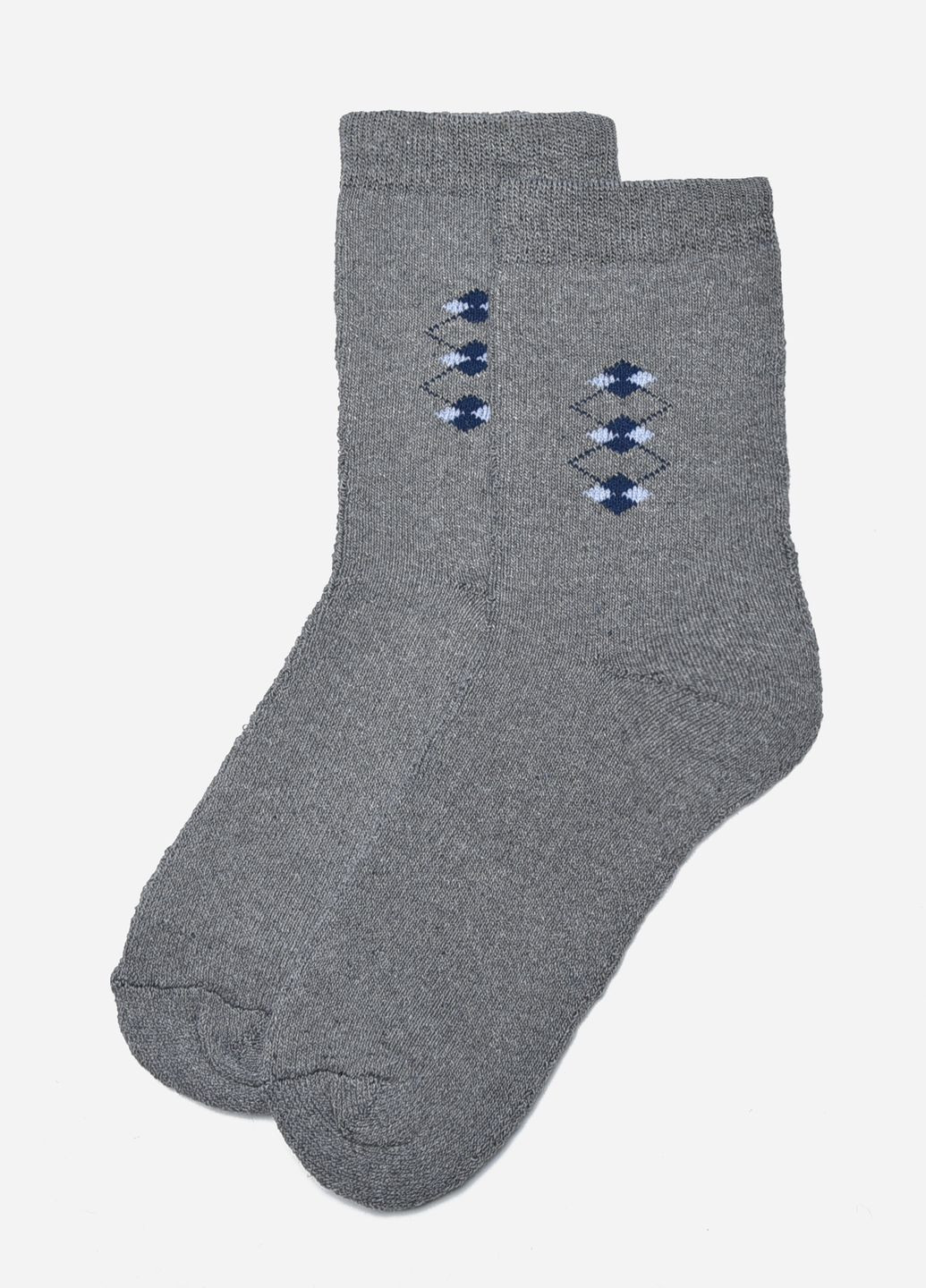 Шкарпетки чоловічі махрові сірого кольору розмір 40-45 Let's Shop (267167128)