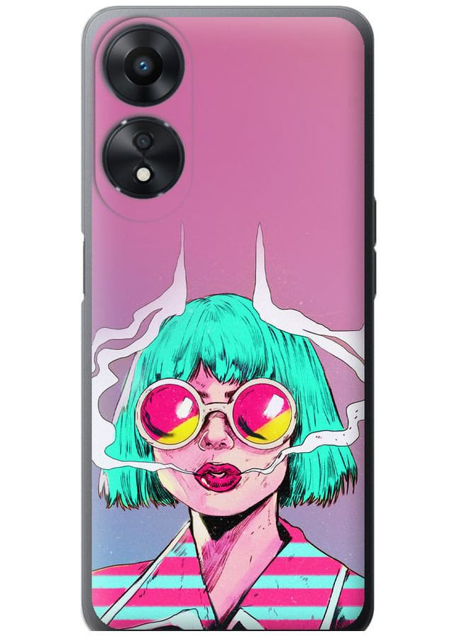 Силиконовый чехол 'Поп арт девушка' для Endorphone Oppo A78 5G (276194009)