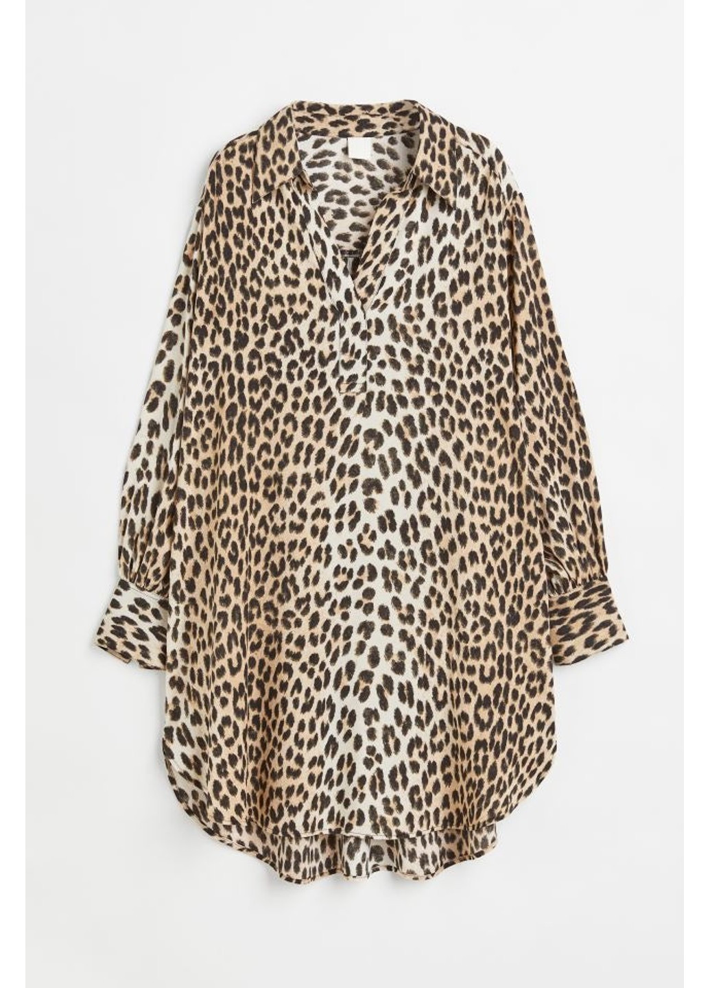 Бежева кежуал жіноча сукня вільного крою"леопардова" (10218) xs бежева H&M