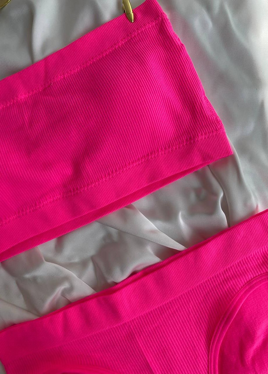 Розовый демисезонный базовый комплект белья No Brand