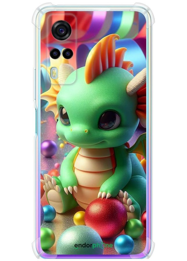 Силикон с усиленными углами чехол 'Веселый дракончик' для Endorphone Vivo Y53s (275458362)