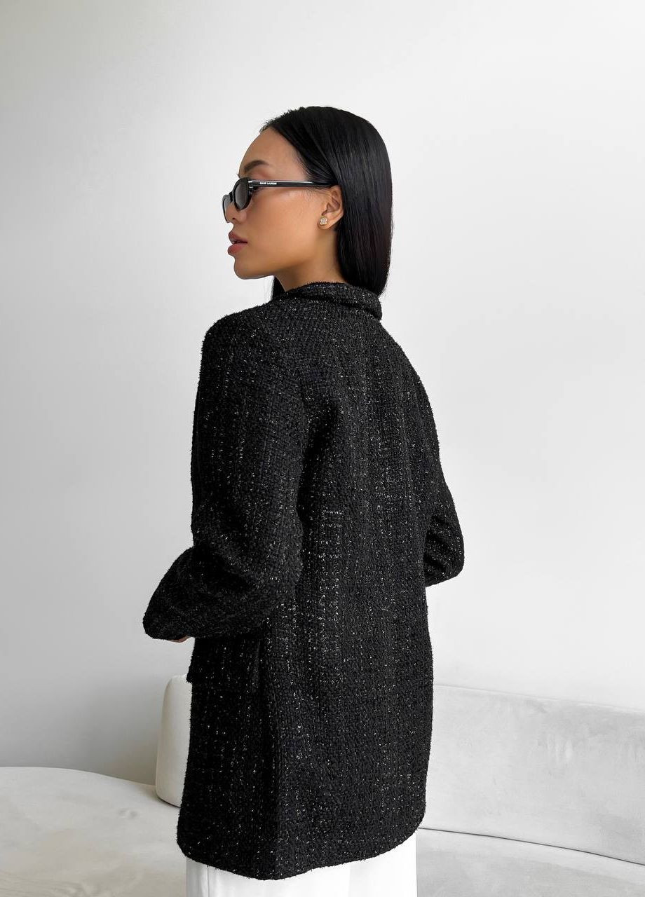 Черный женский женский пиджак цвет черный р.46 442520 New Trend -