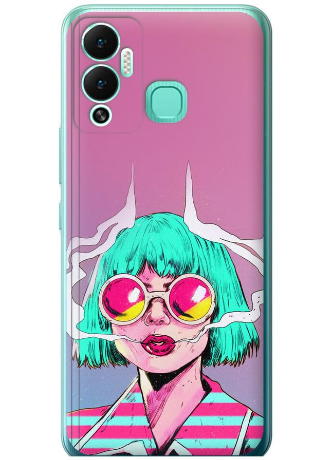 Силіконовий чохол 'Поп арт дівчина' для Endorphone Infinix Hot 12 Play (276193586)