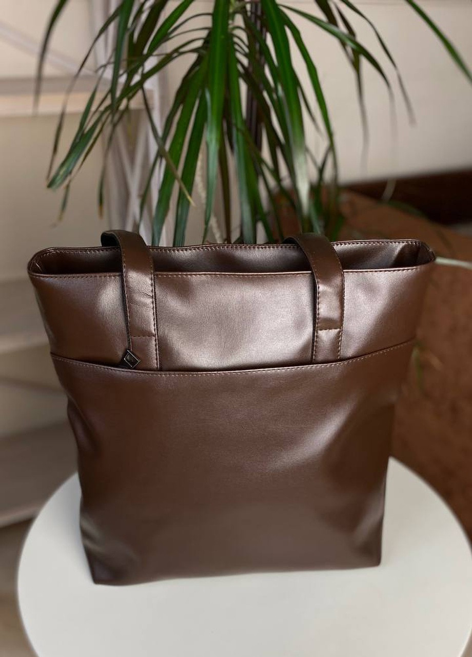 Женская коричневая сумка шоппер экокожа Ghost SG (258459137)