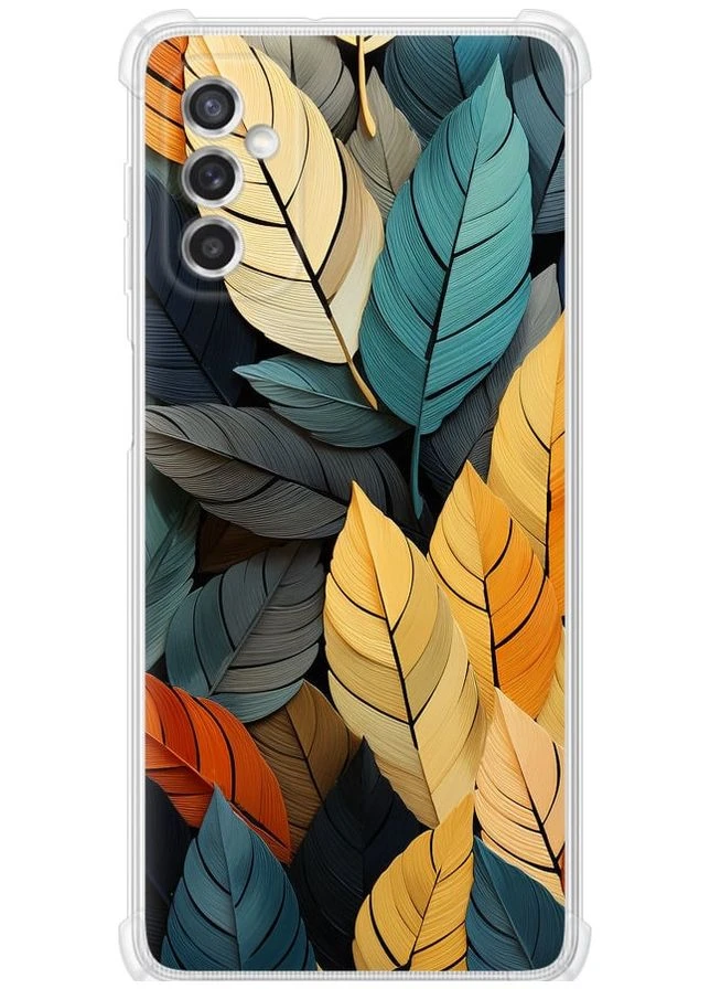 Силикон с усиленными углами чехол 'Кольорове листя' для Endorphone Samsung Galaxy M52 M526B (265394380)