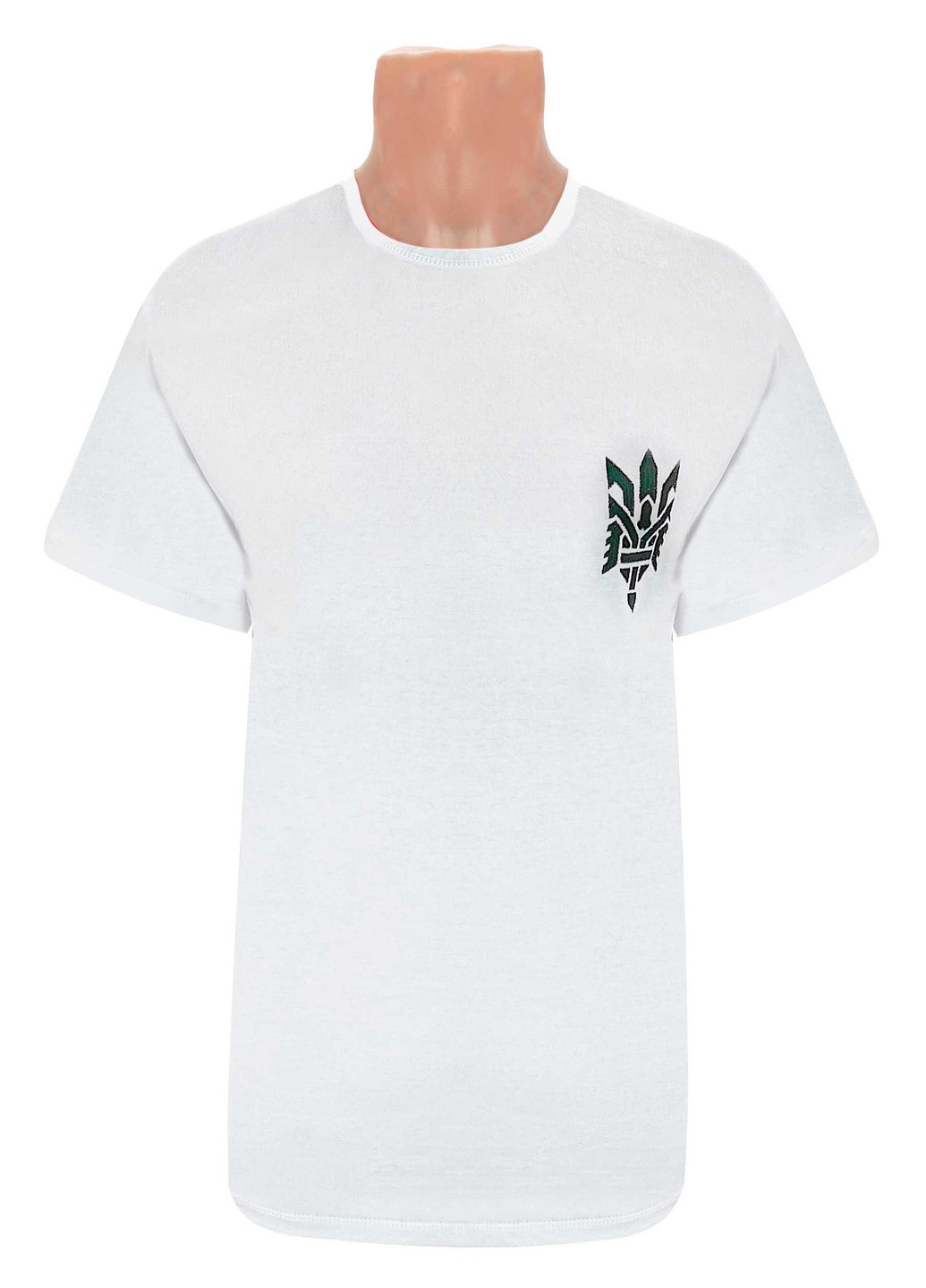 Белая футболка мужская с вышивкой с коротким рукавом Жемчужина стилей 1231