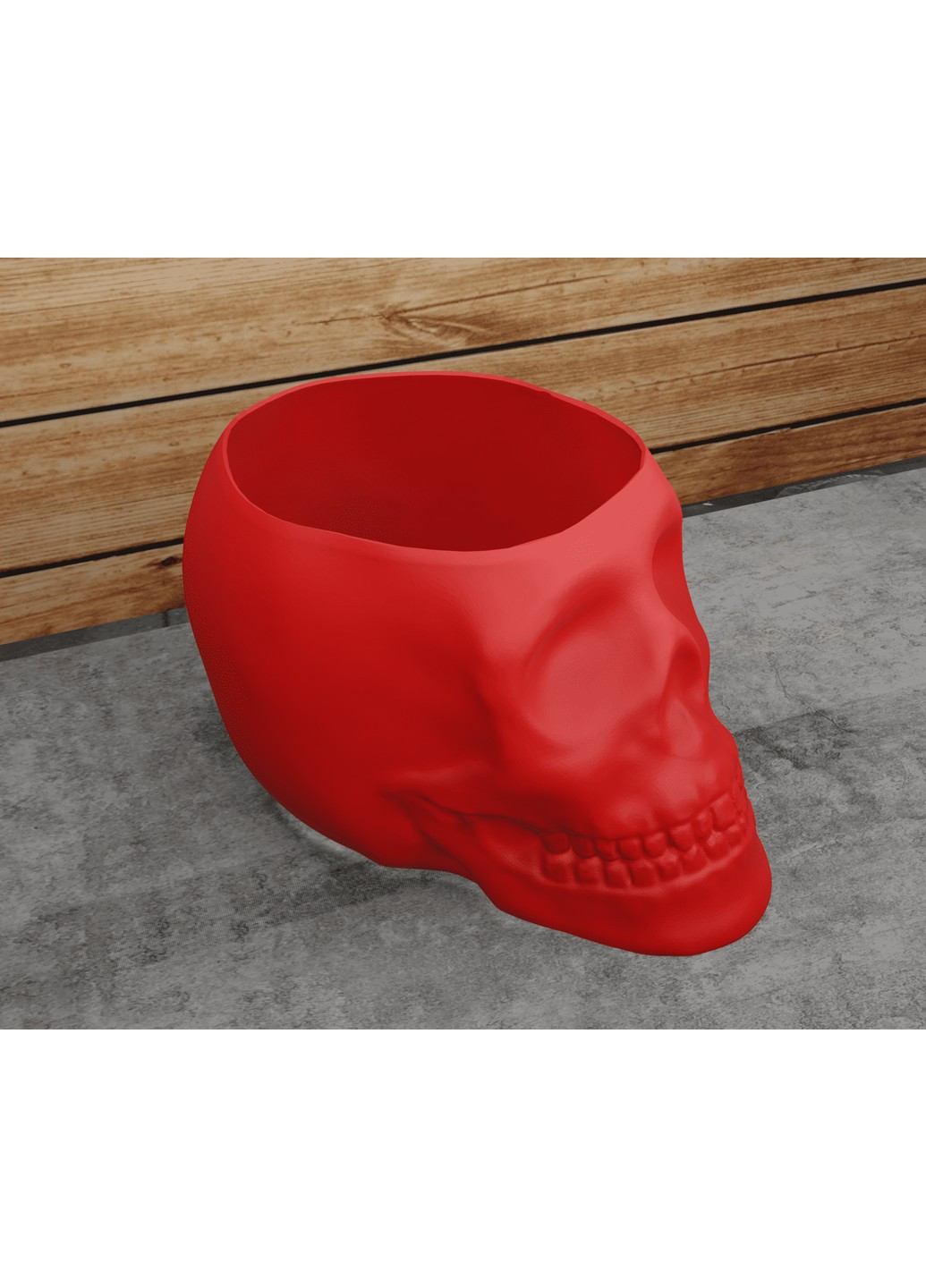 Декоративна ваза - кашпо в формі черепа. Тонкостінна ЗаСвіт (266425422)