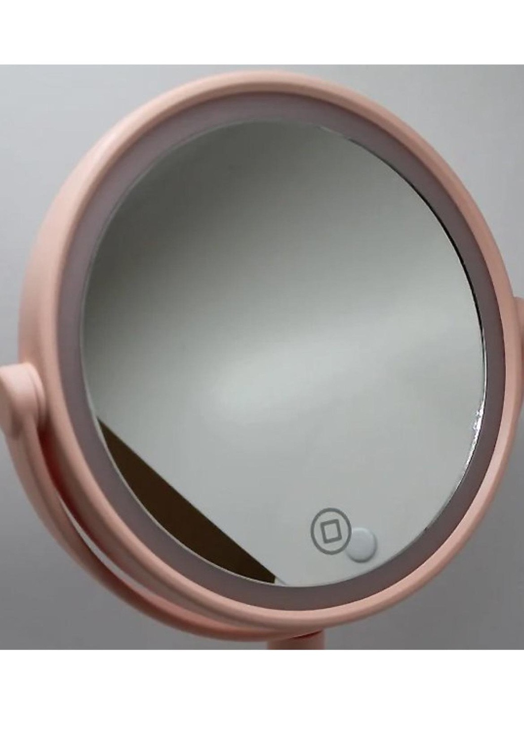 Косметическое зеркало светодиодное LED с сенсорным экраном USB Mirror Beauty Breeze розовое