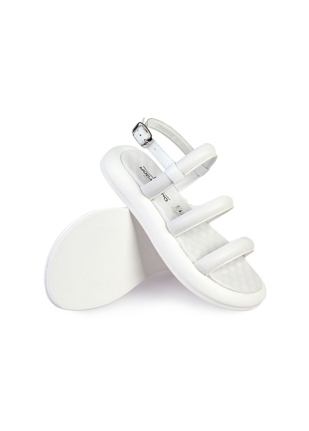 Белые босоножки женские бренда 8301567_(1) ModaMilano на кнопках