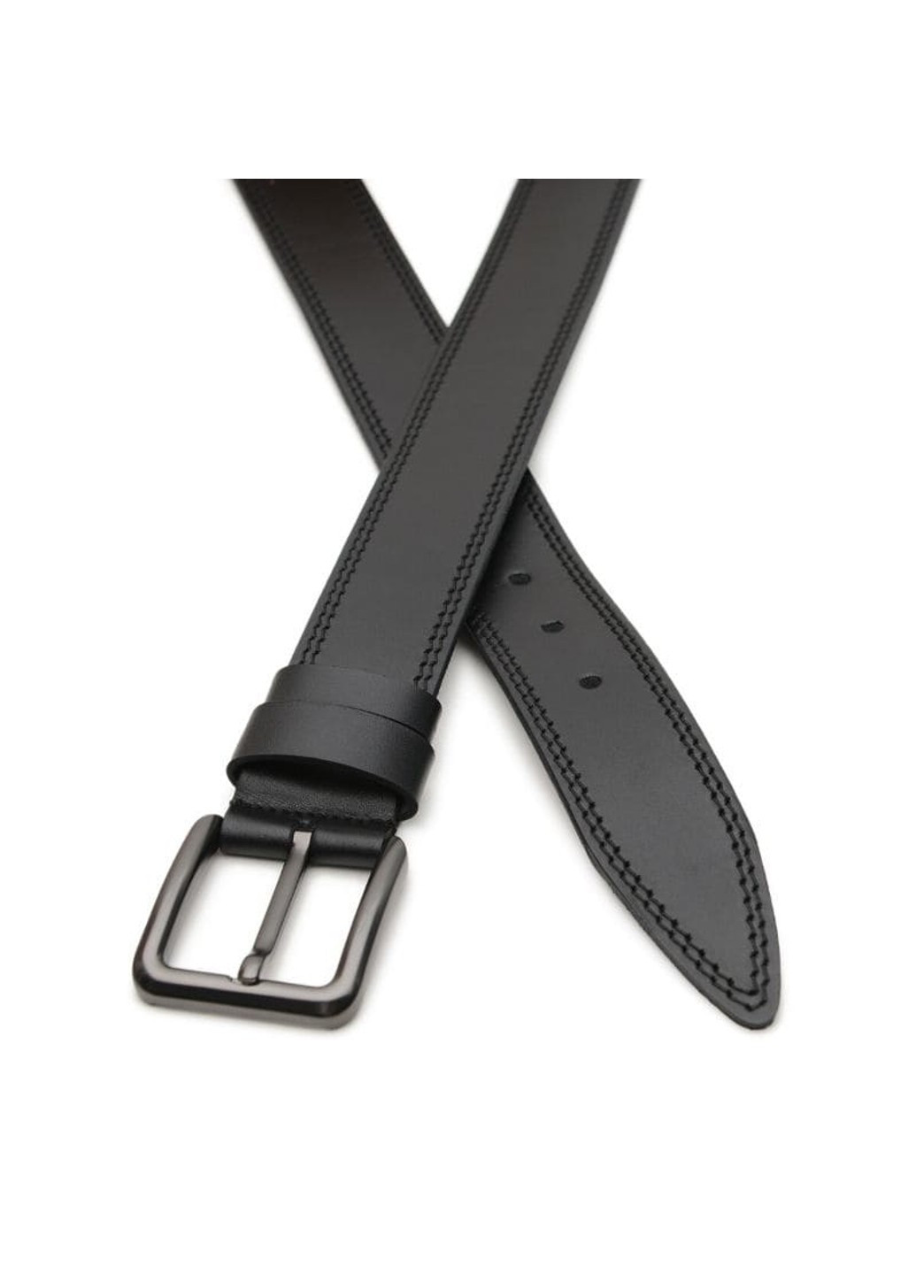 Мужской кожаный ремень V1GX03-black Borsa Leather (266143133)