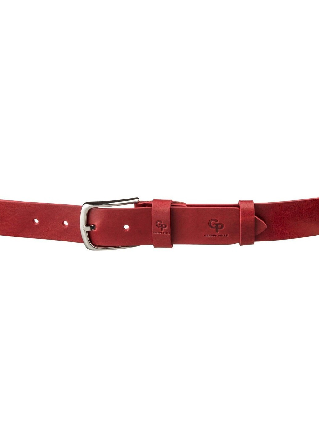 Женский кожаный красный ремень 11262 Grande Pelle (262892000)