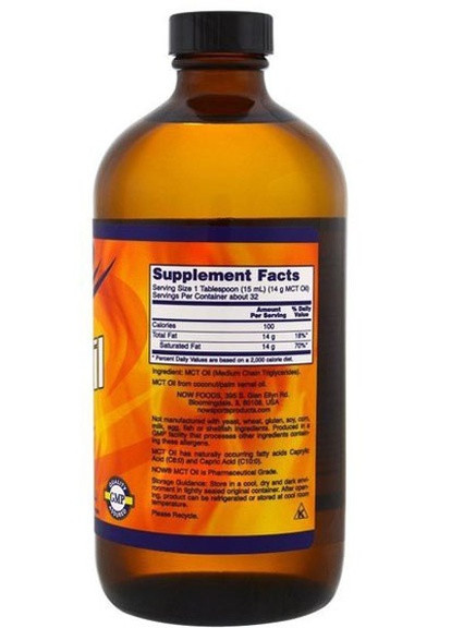 MCT OIL 16 FL OZ 473 ml Now Foods (256720503)