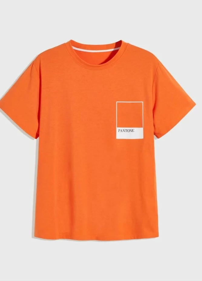 Оранжевая футболка SHEIN