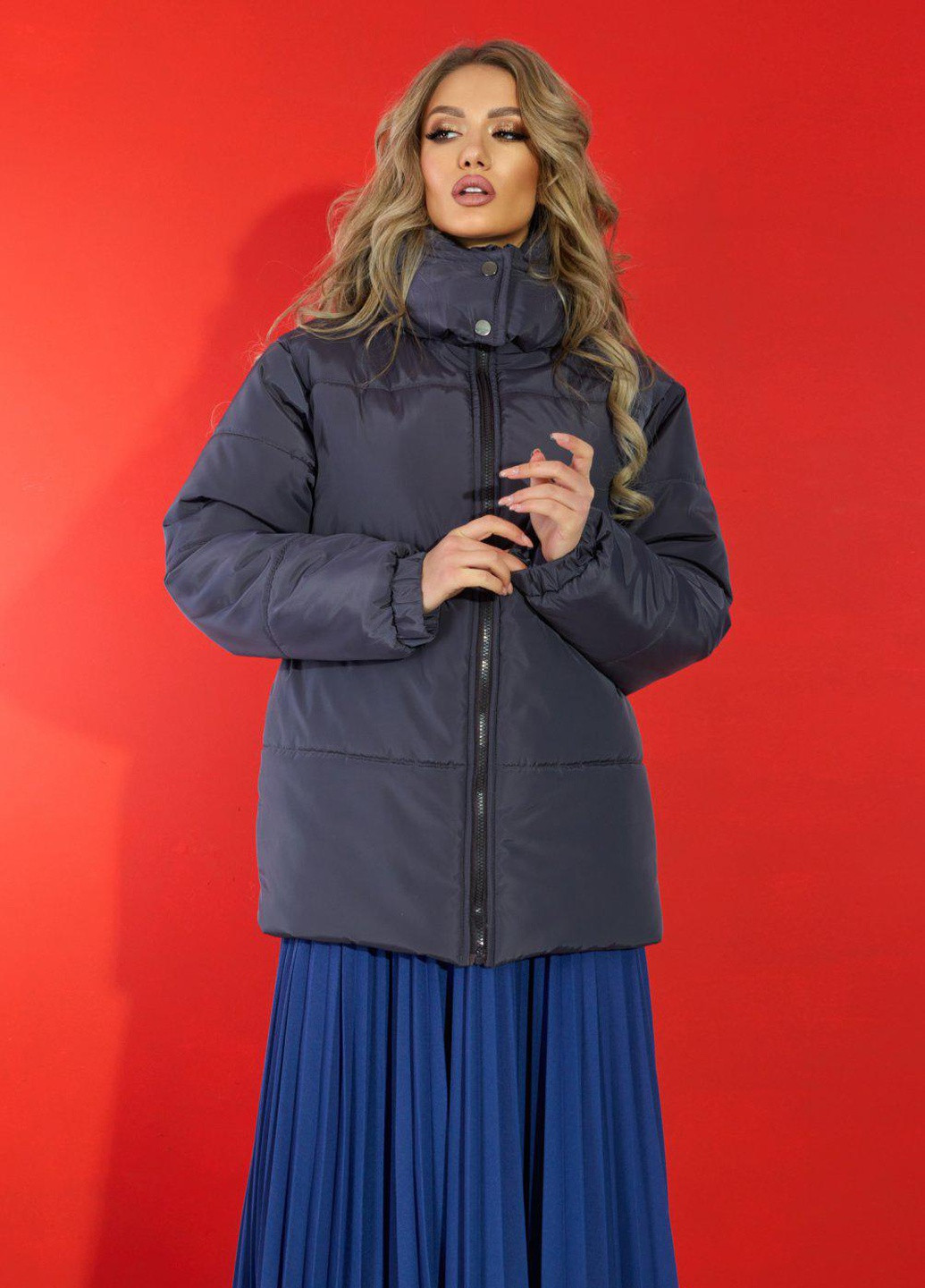 Фиолетовая жіночий верхній одяг стильна куртка (5625)110601-8 Lemanta