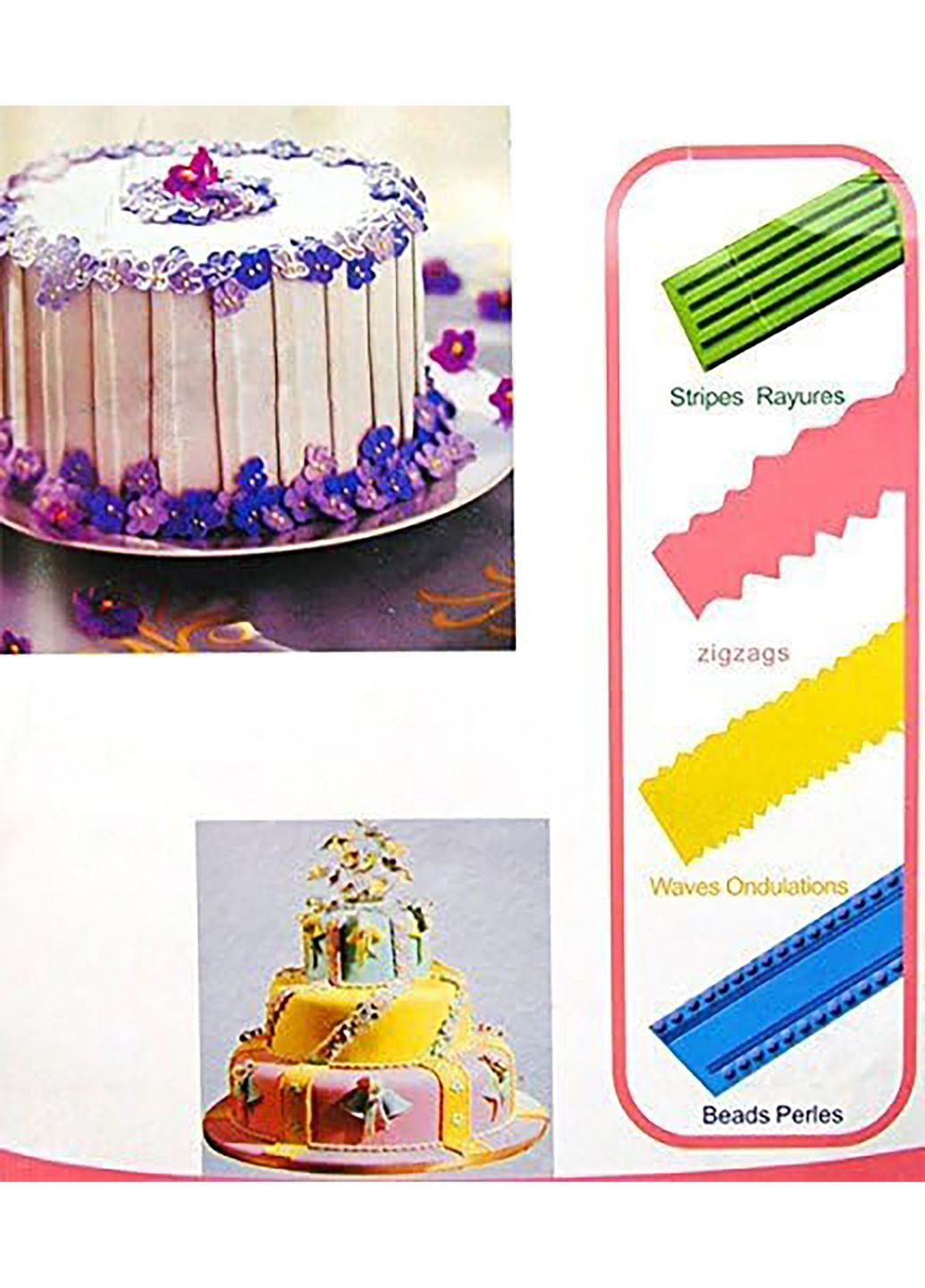 Валик для нарізки смуг та декору мастики марципана тіста кондитерський пластиковий зі змінними насадками 17 см Kitchen Master (276839678)