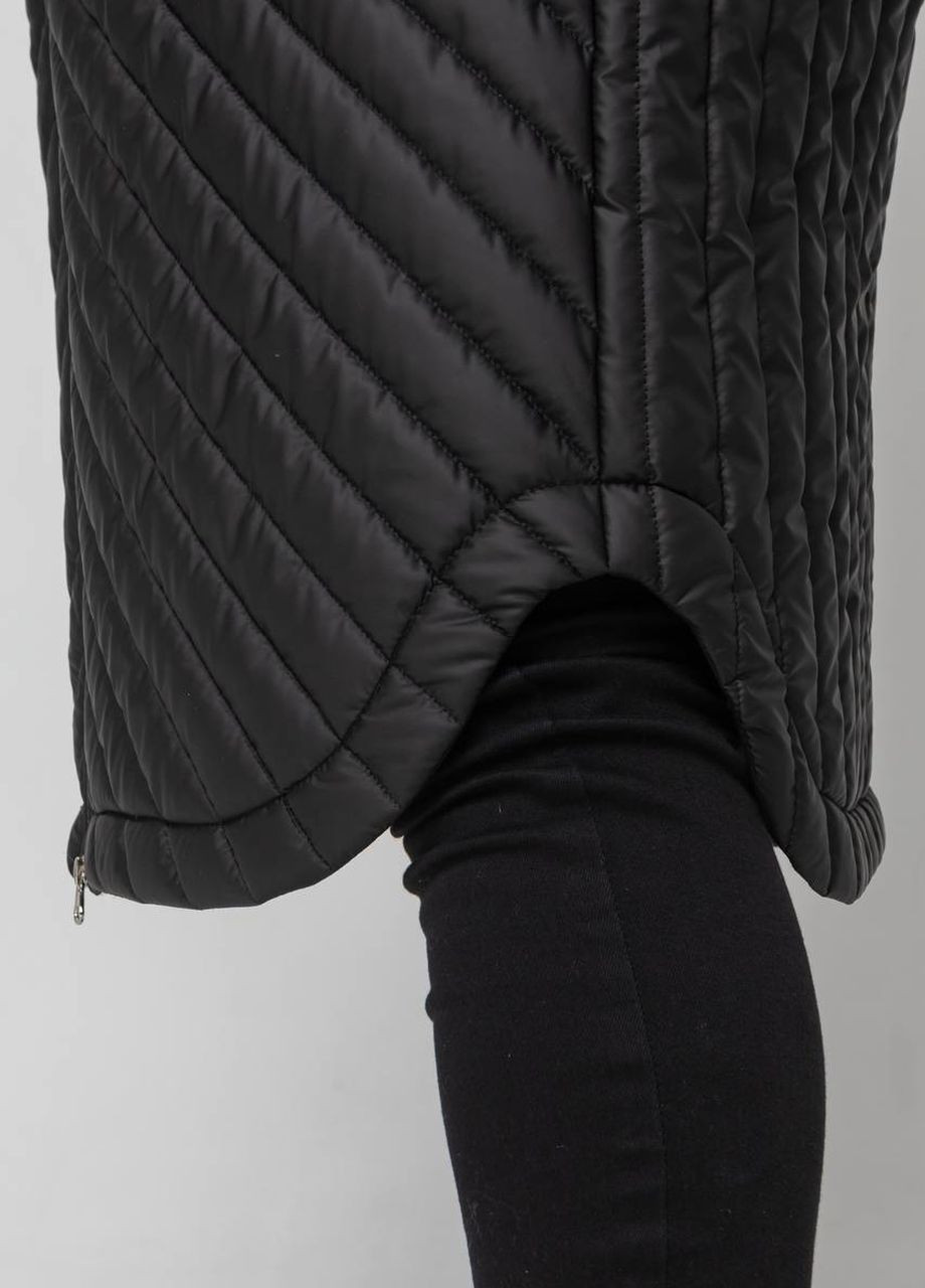 Черная демисезонная женская демисезонна куртка большого размера SK