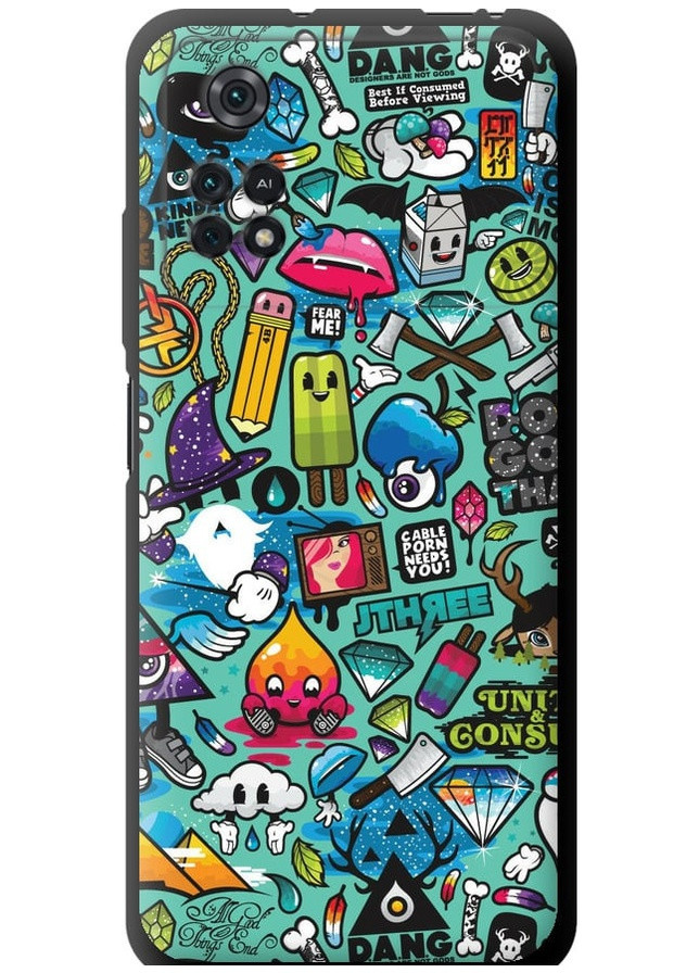 TPU чохол 'Стікер бомбінг 1' для Endorphone Xiaomi Poco M4 Pro (259943775)