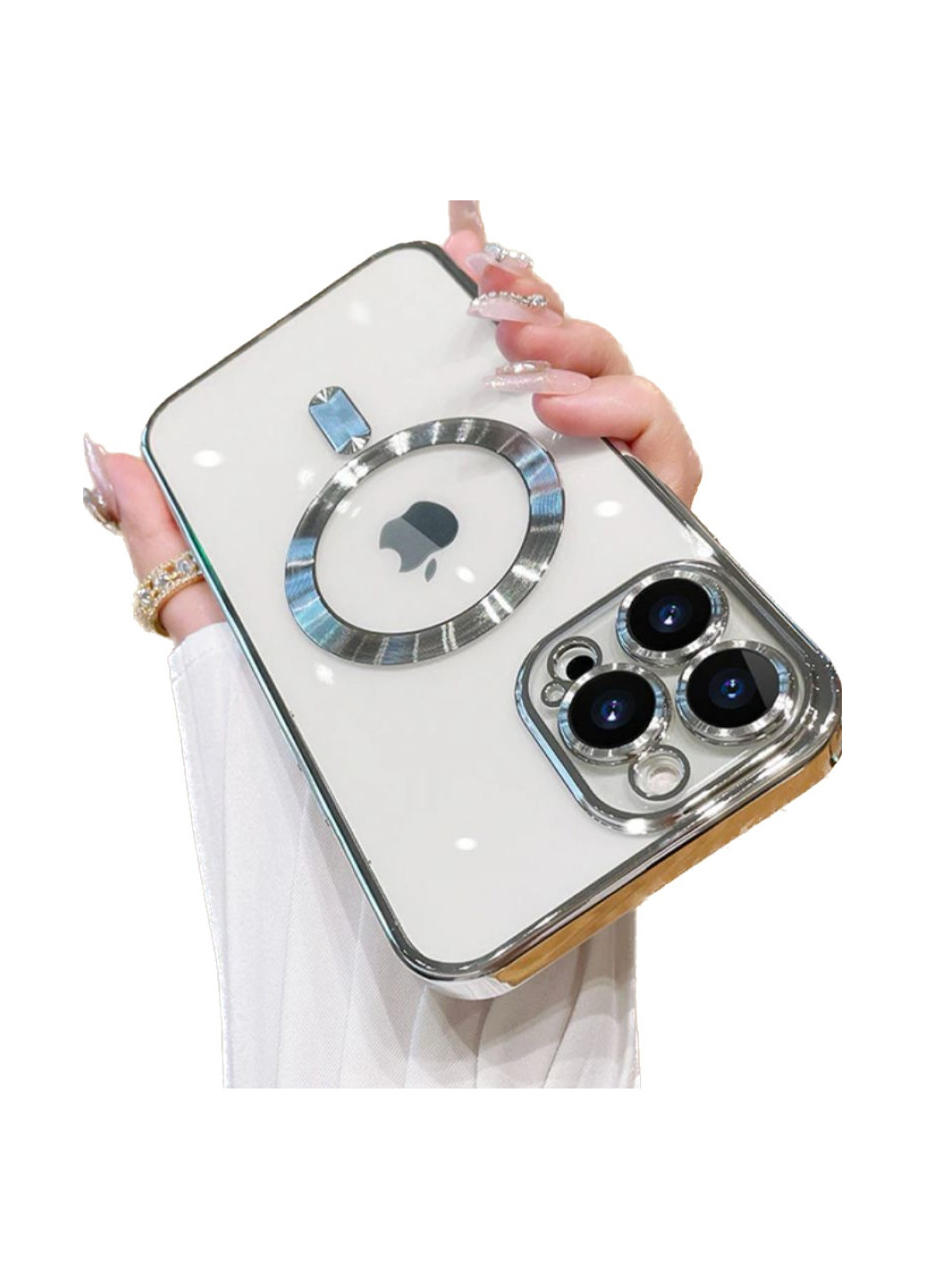 Чехол Shining with MagSafe для iPhone 12 Pro Silver No Brand (258063641)