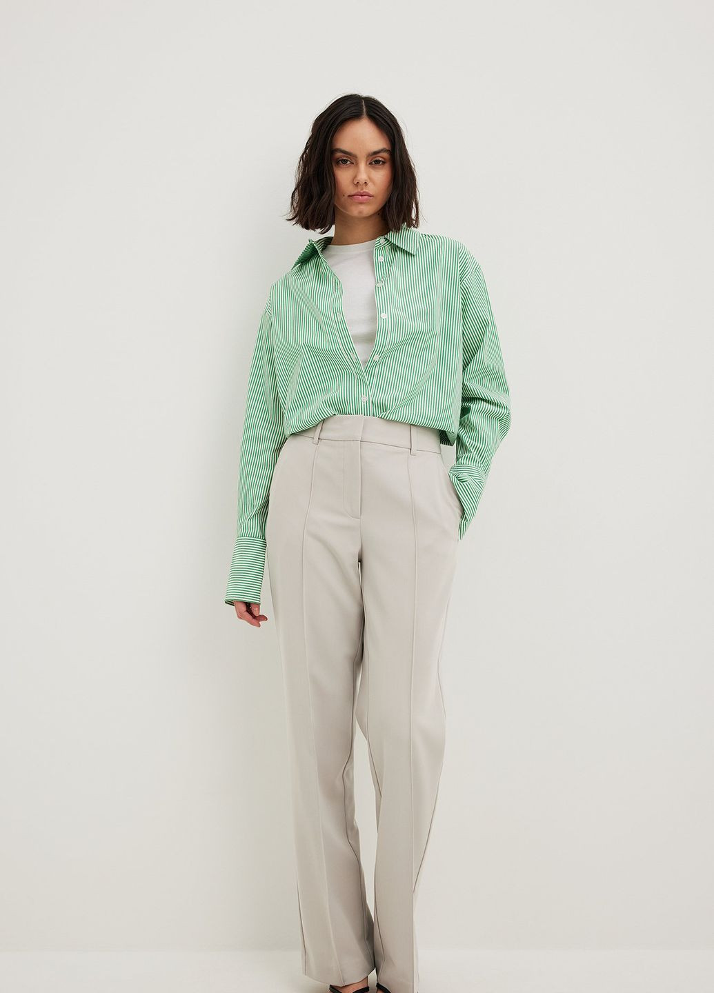 Брюки демісезон,світло-сірий, NA-KD (260945070)