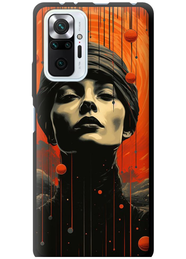 TPU черный чехол 'Абстрактный портрет v2' для Endorphone Xiaomi Redmi Note 10 Pro (266049024)