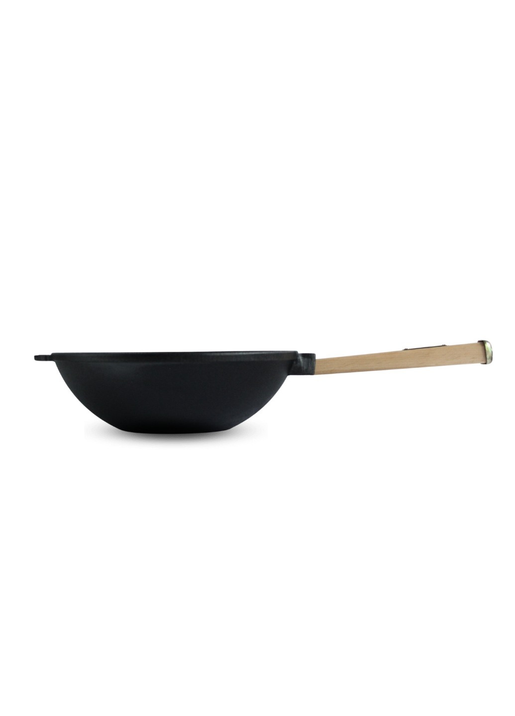 Сковорода чавунна з дерев`яною ручкою та чавунною кришкою-сковородою WOK 2,2 л Brizoll (276390258)