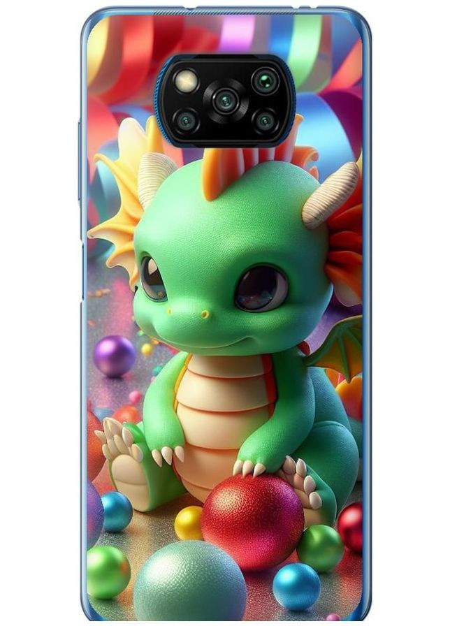 2D пластиковий чохол 'Веселий дракончик' для Endorphone Xiaomi Poco X3 (275460450)