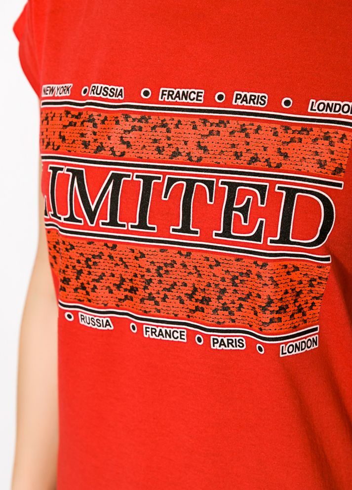 Жіноча футболка з суцільнокроєним рукавом (Червоний) Time of Style - (261922496)