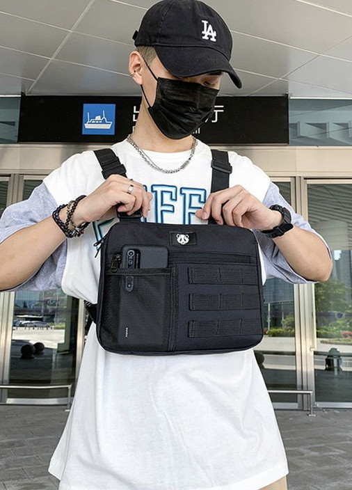 Нагрудна сумка Panda бронежилет 3066 чорна No Brand (258555831)