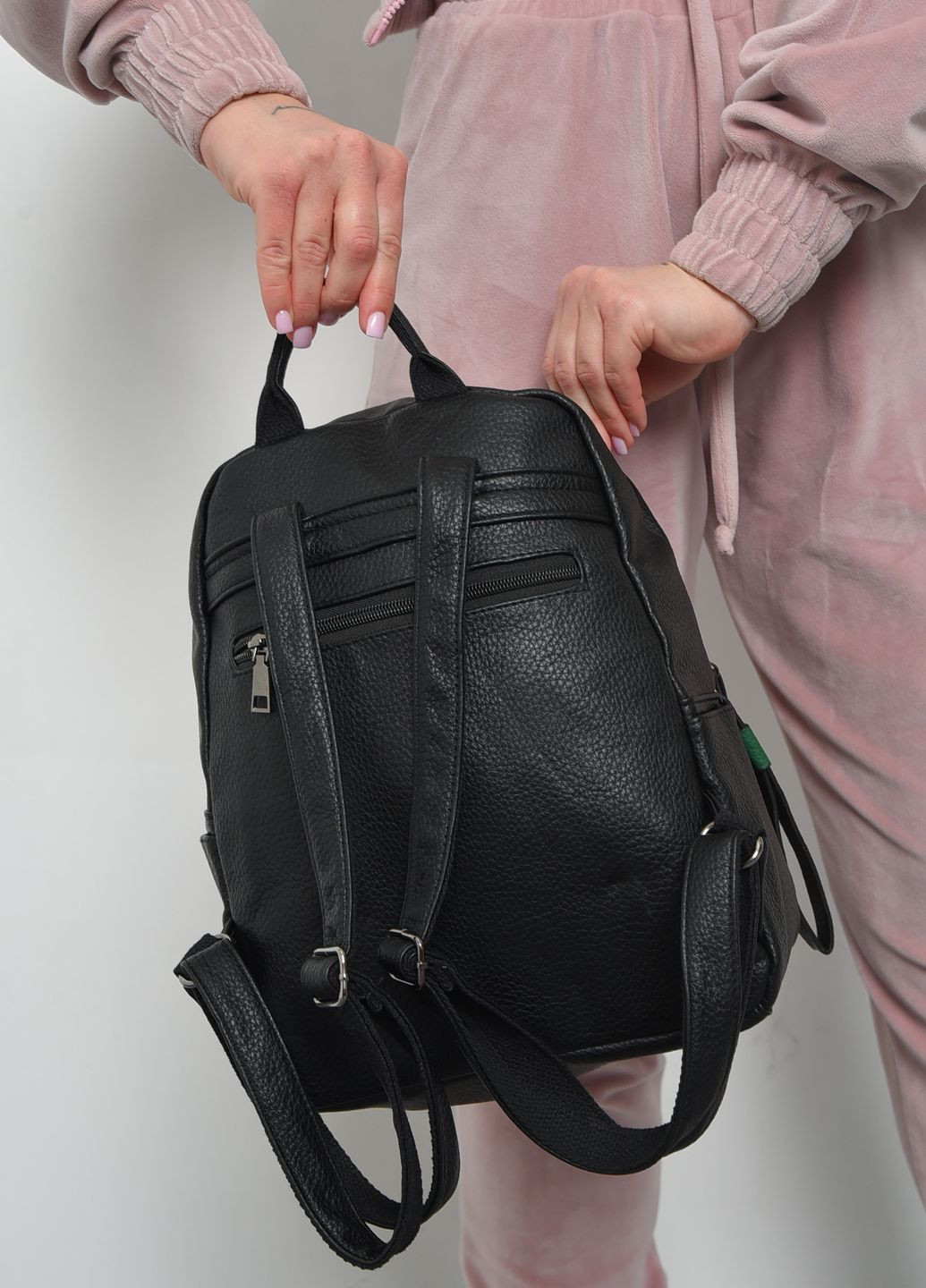 Рюкзак жіночий чорного кольору Let's Shop (271518645)