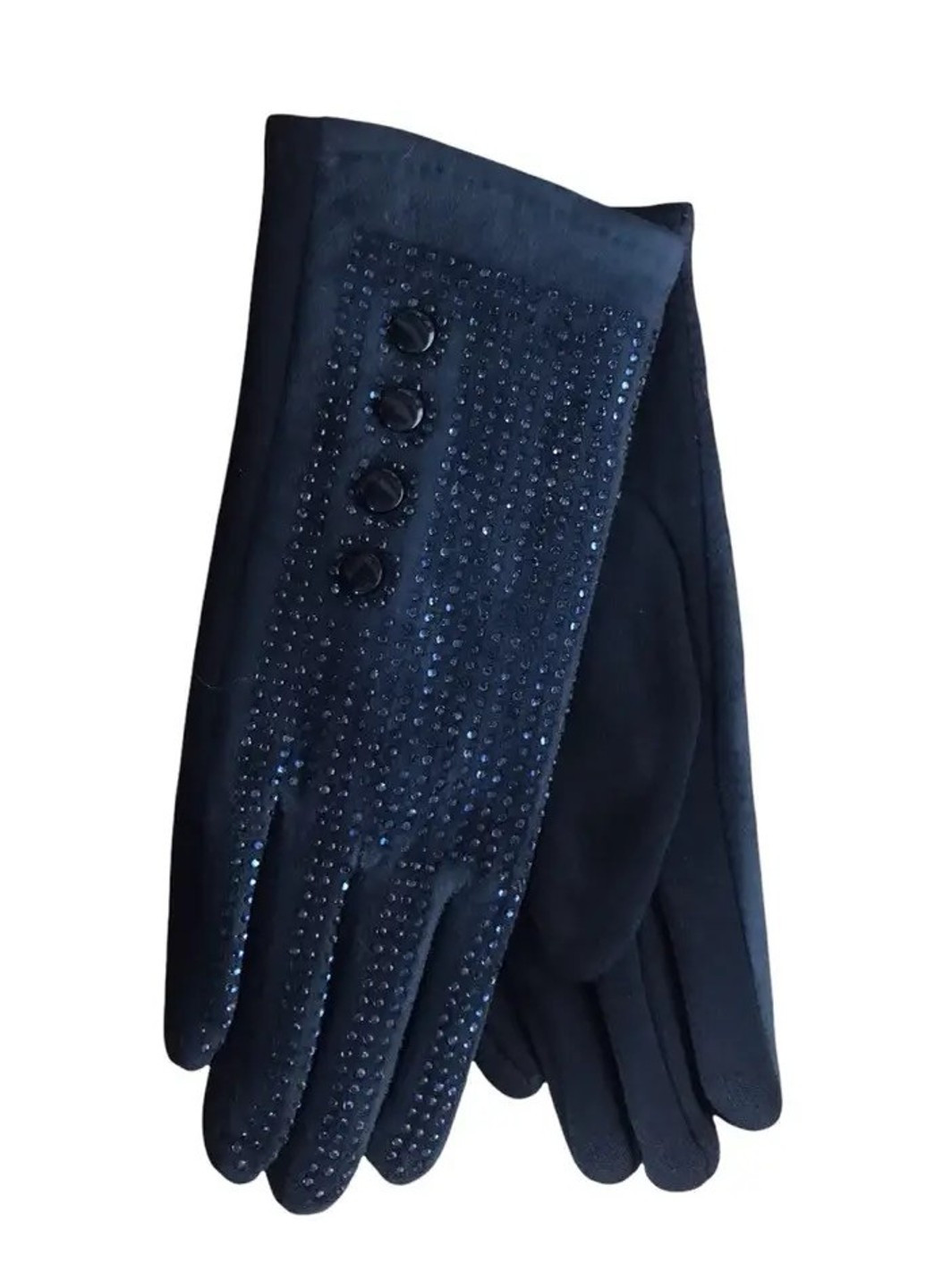 Женские стрейчевые перчатки чёрные 198s2 M BR-S (261771522)