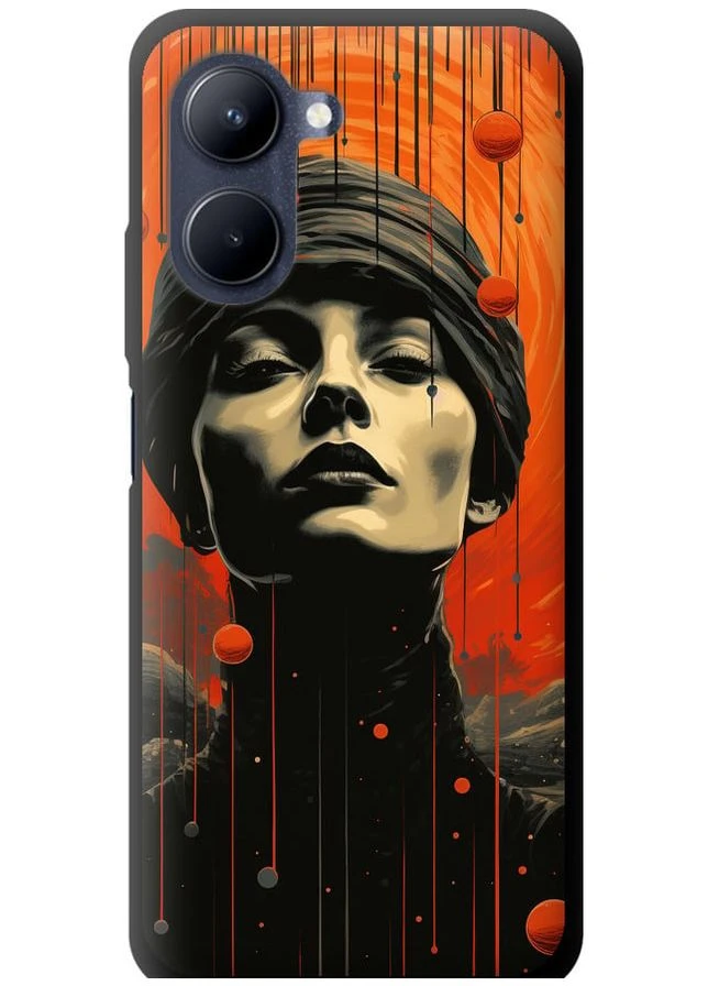 TPU черный чехол 'Абстрактный портрет v2' для Endorphone Realme C33 (266049812)