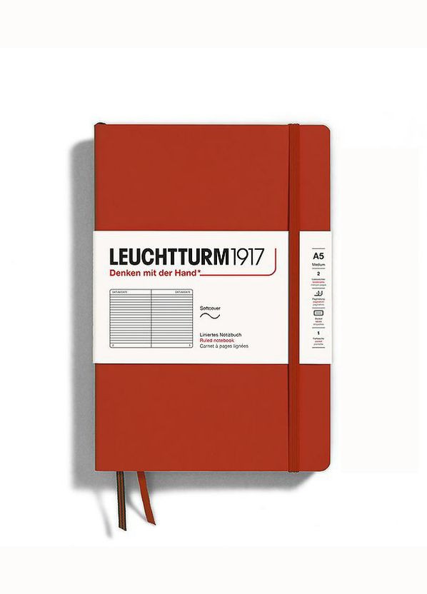 Блокнот, Средний, Мягкая обложка, Fox Red, Линия Leuchtturm1917 (277927771)