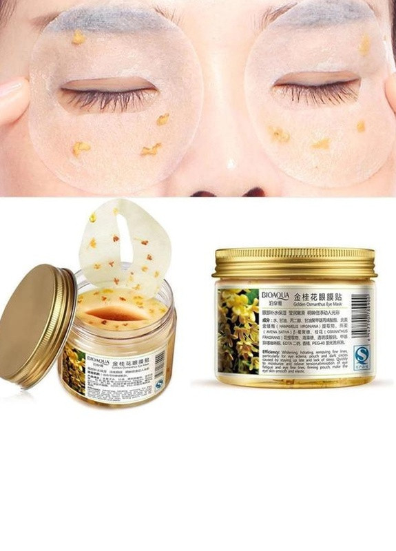 Патчі-маска для шкіри навколо очей Golden Osmanthus Eye Mask із золотим османтусом, 80 шт Bioaqua (258849336)