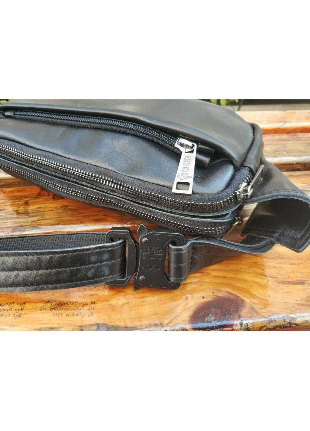 Шкіряна чоловіча чорна сумка на пояс з ФАТЕКС ga-0704-3md TARWA (263776747)