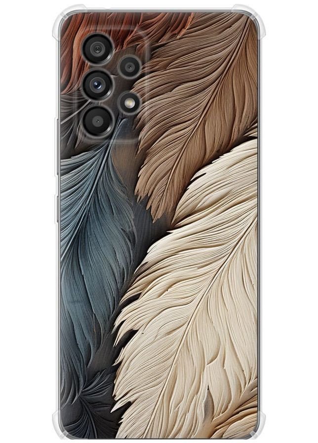 Силикон с усиленными углами чехол 'Листья в стиле бохо' для Endorphone Samsung Galaxy A53 A536E (265394085)