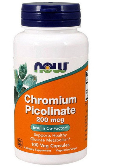 Chromium Picolinate 200 mcg 100 Veg Caps Now Foods (256722778)