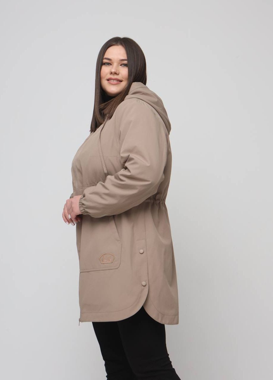 Кавова демісезонна куртка жіноча весняна великого розміру SK