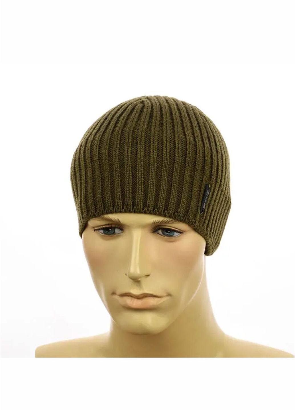 Чоловіча зимова шапка на флісі No Brand мужская шапка без отворота (276534594)