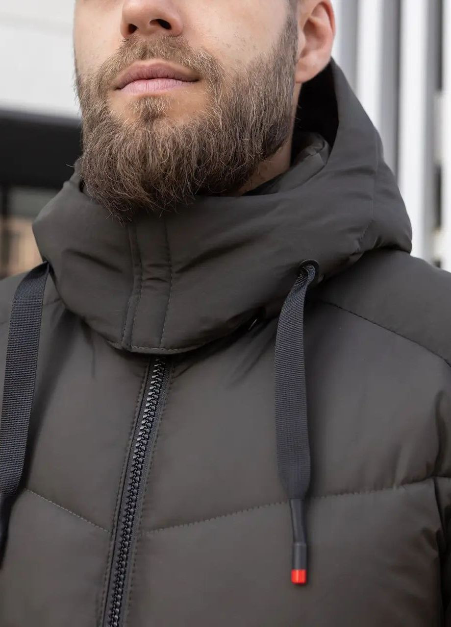 Оливкова (хакі) зимня зимова куртка чоловіча великого розміру SK