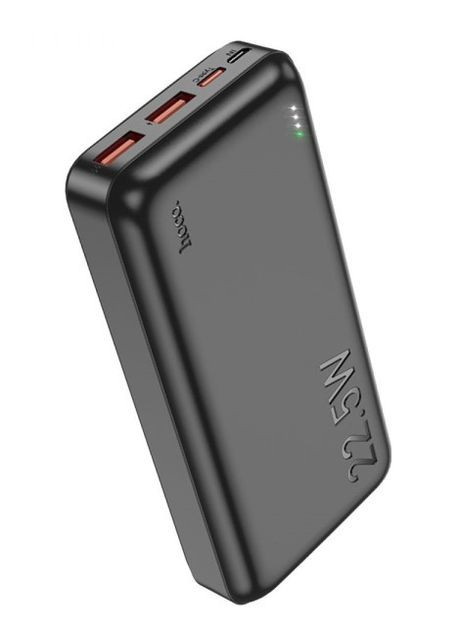 Повербанк Astute + кабель micro-usb (20000 mAh, 22,5 Вт, x2 USB Type-A, USB Type-C, зі швидкою зарядкою) - Чорний Hoco j101a (269266506)