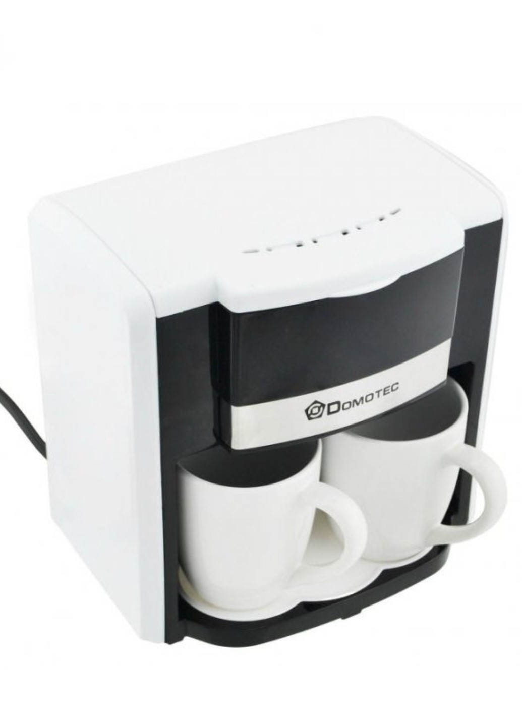 Краплинна кавоварка з 2 чашками MS-0706 White Domotec (258263967)