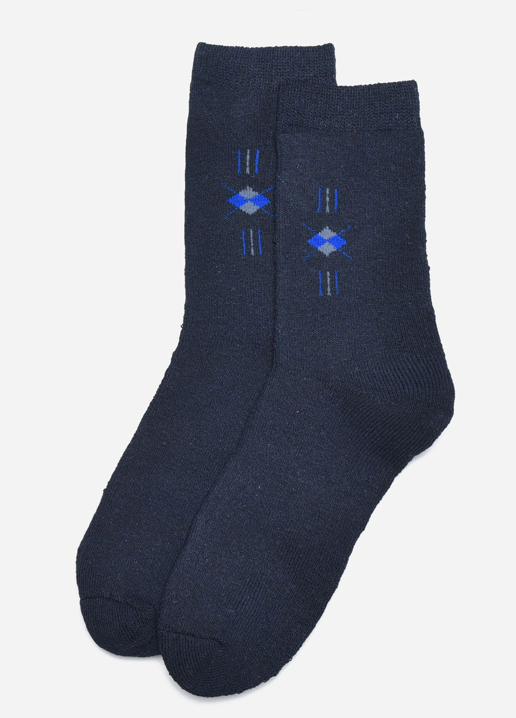 Шкарпетки чоловічі махрові синього кольору розмір 40-45 Let's Shop (275928695)