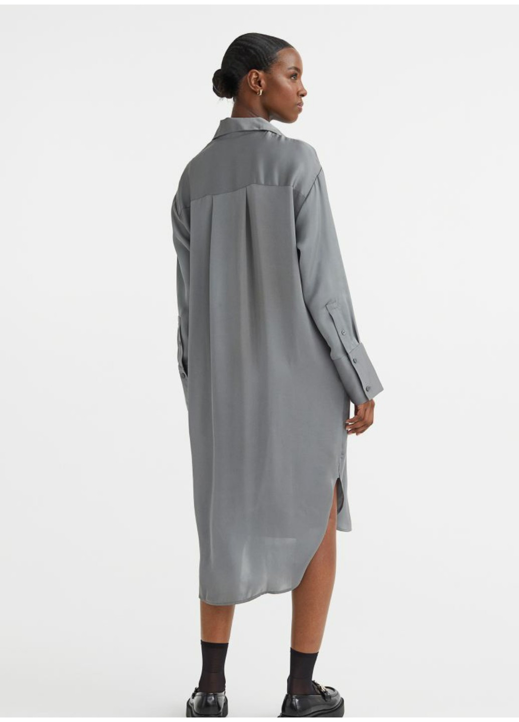 Сіра повсякденний жіноча сукня сорочка (55630) 34 сіра H&M